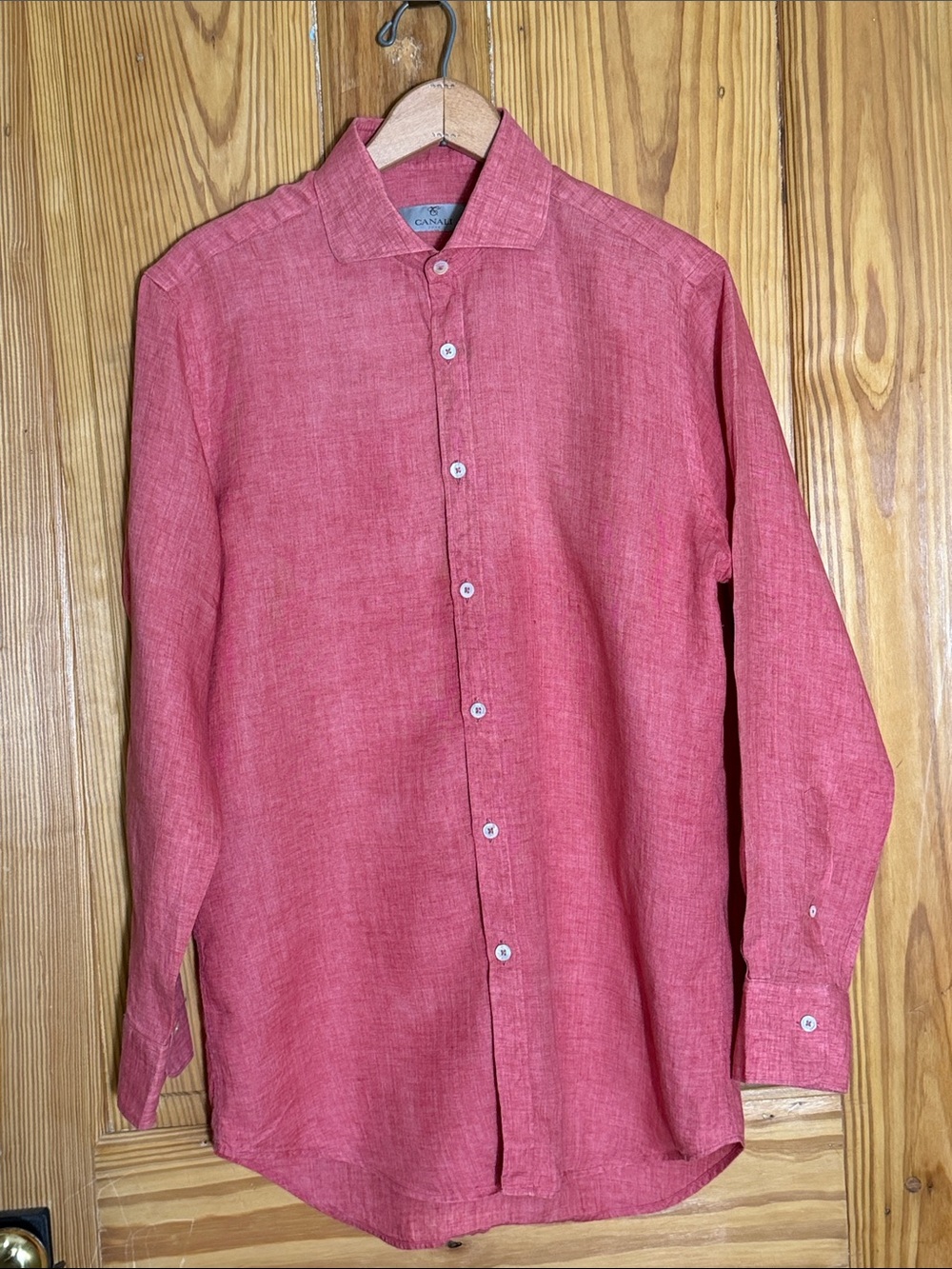 Canali Men's Linen Casual Button-Down Shirt ~ M - Picture 2 of 12